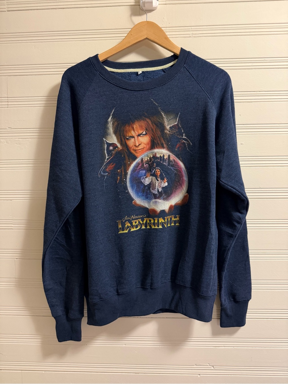 Jim Henson’s Labyrinth David Bowie Jareth Graphic Sweatshirt Large